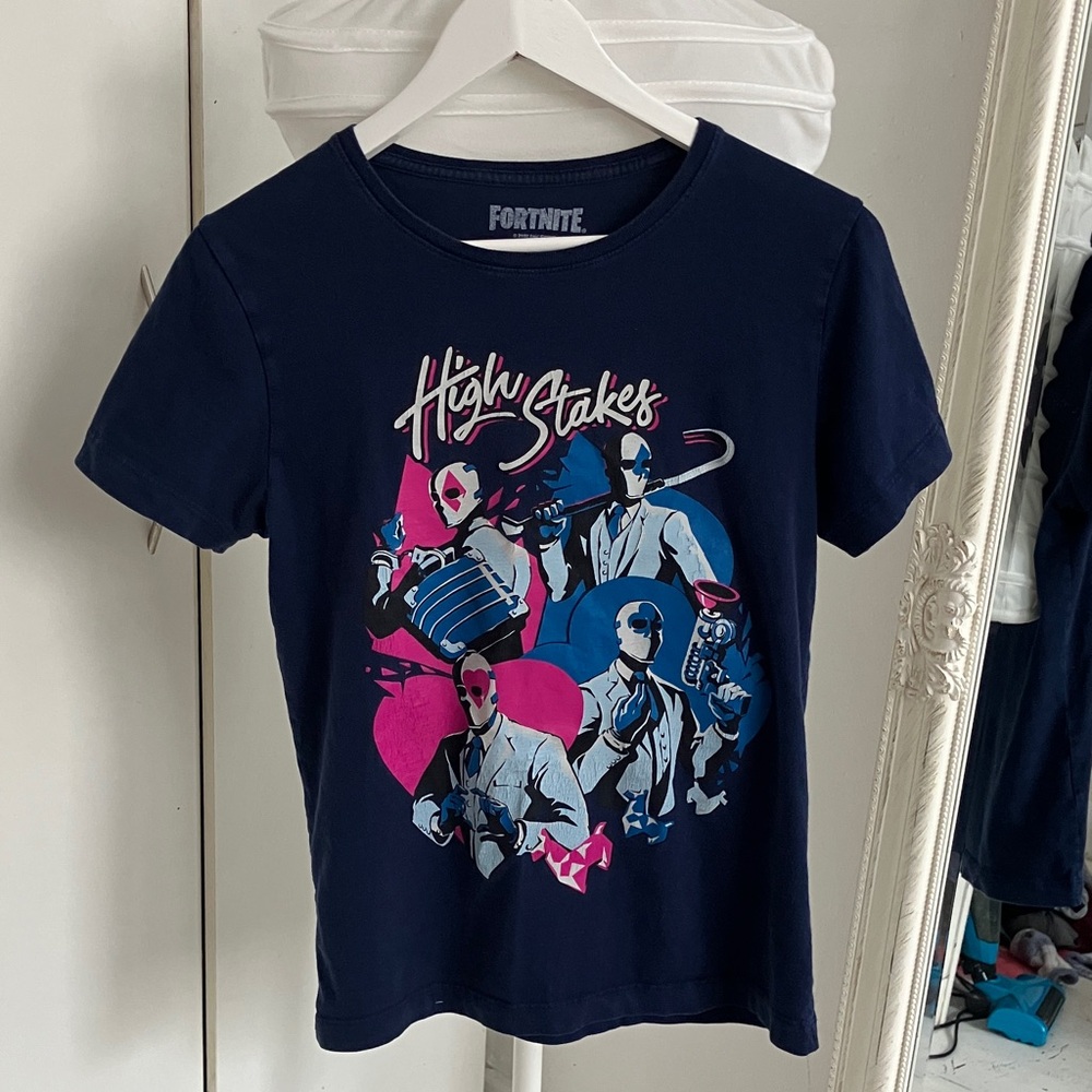 Fortnite High Stakes Kids Graphic Tee - Dark Blue
